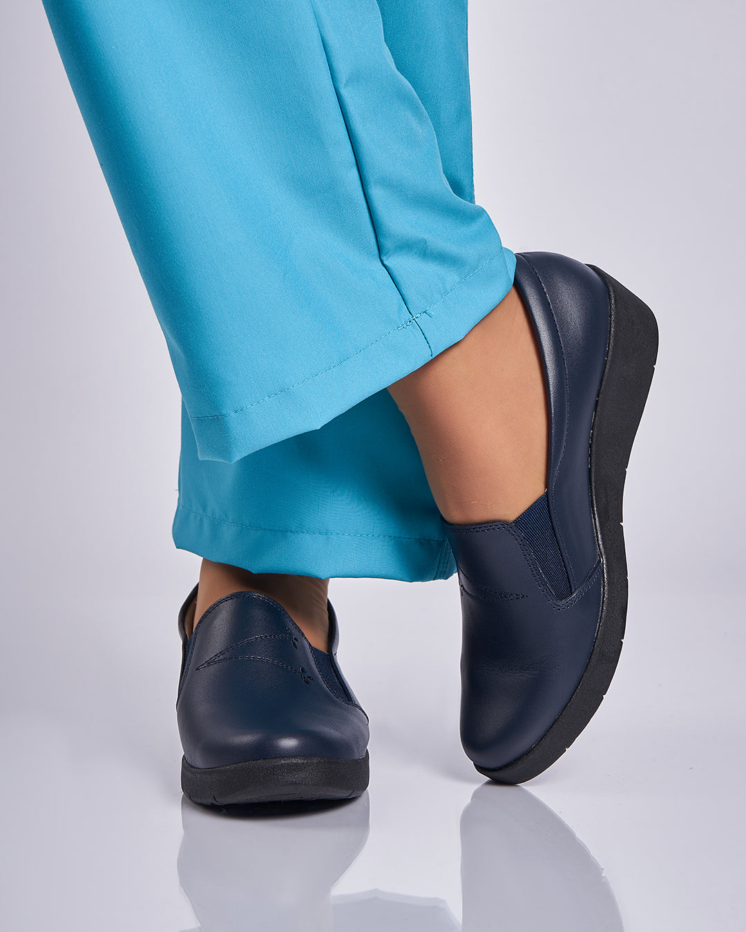 Zapatos Modelo Azul Flores