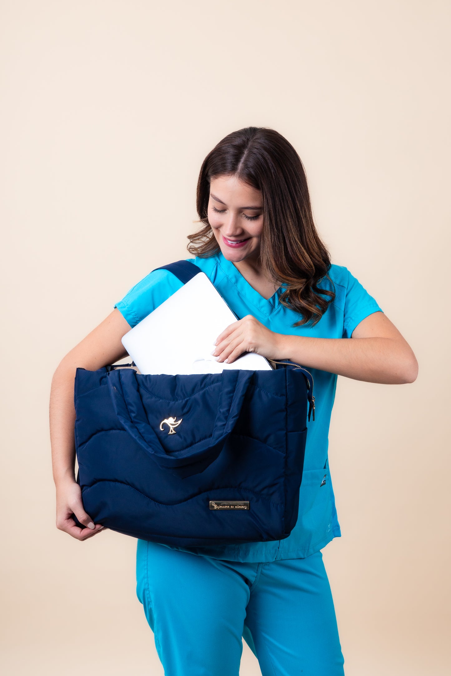 Bolso Puffer Azul