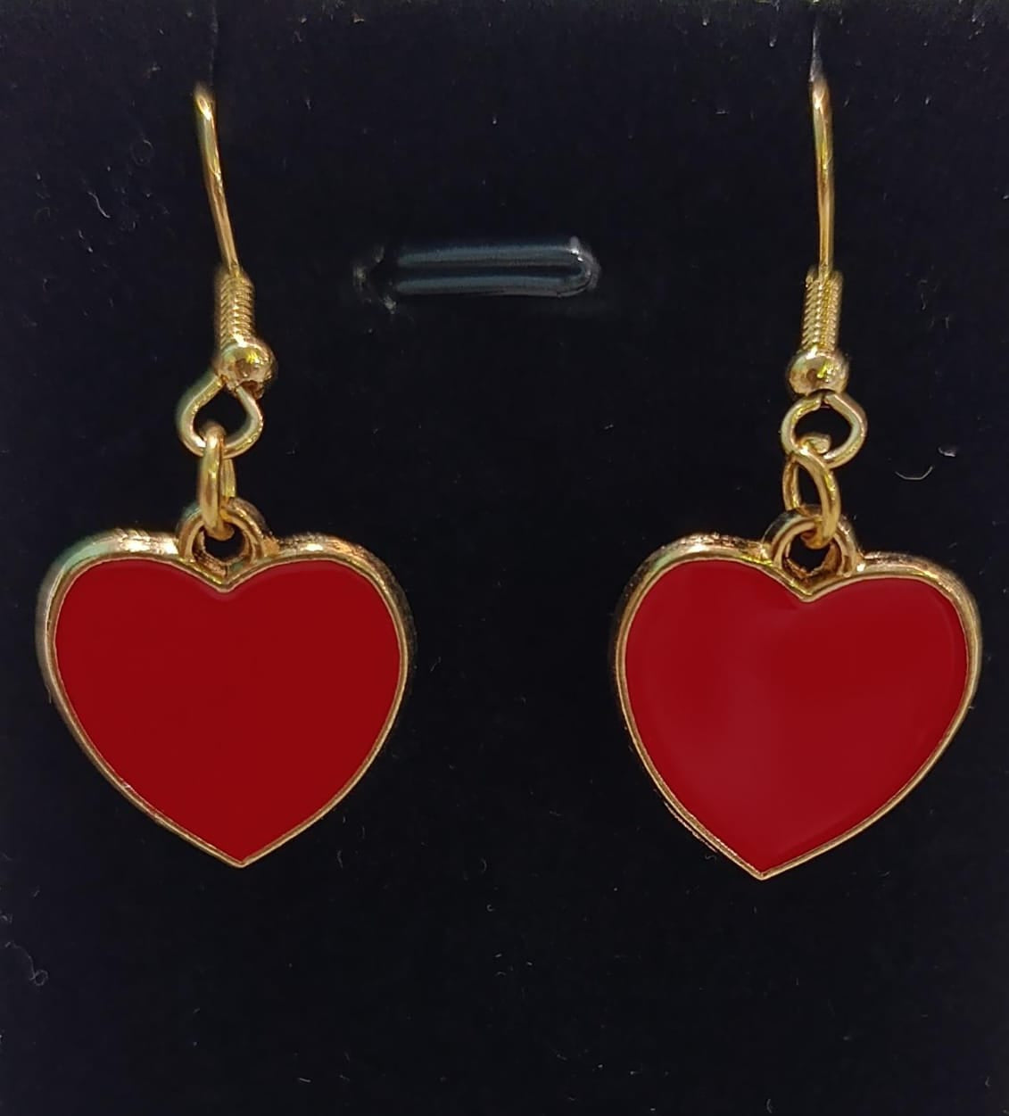 Aretes Corazón Rojo