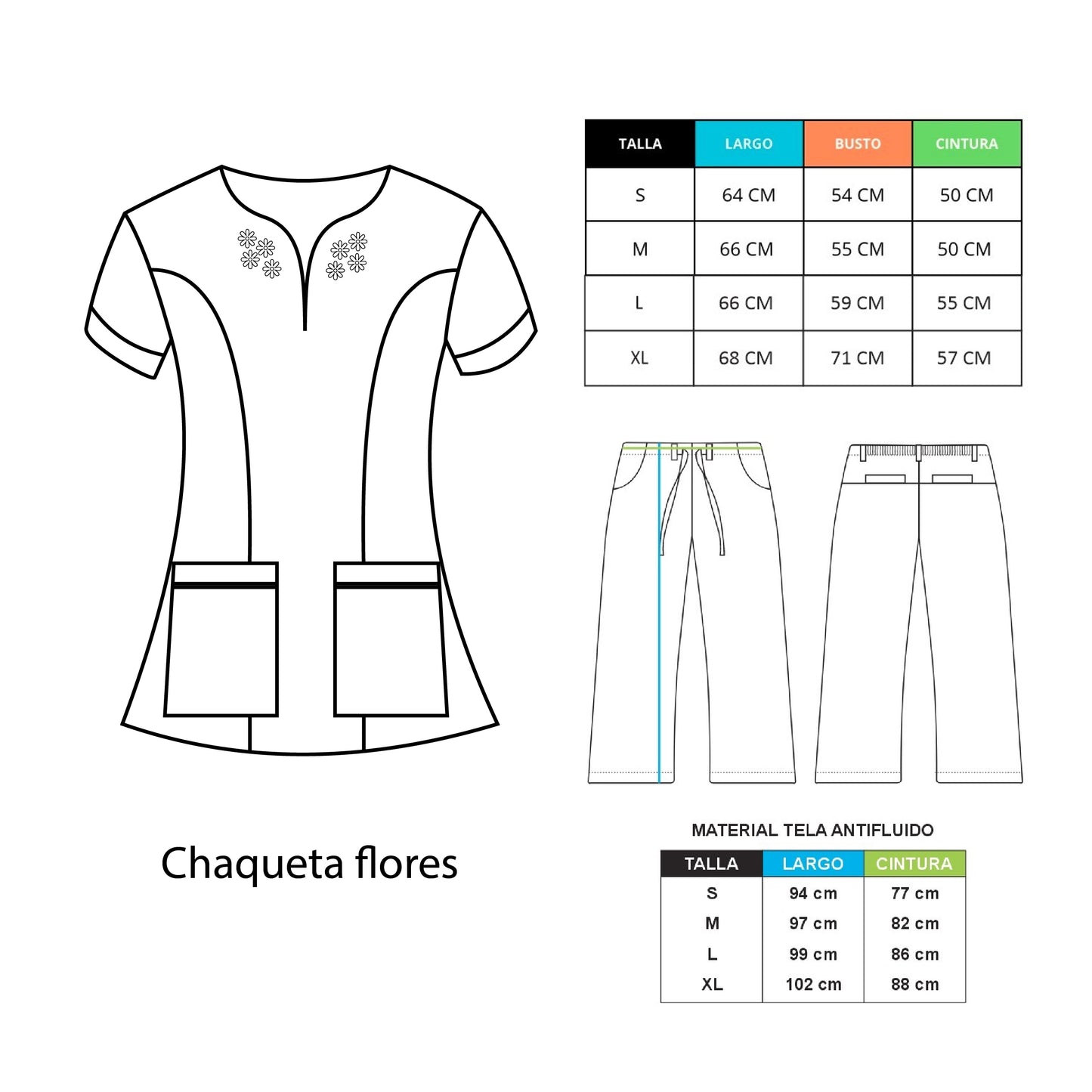 Uniforme de Enfermería Flowers