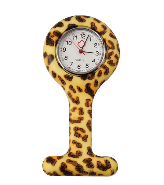 Reloj prendedor animal print