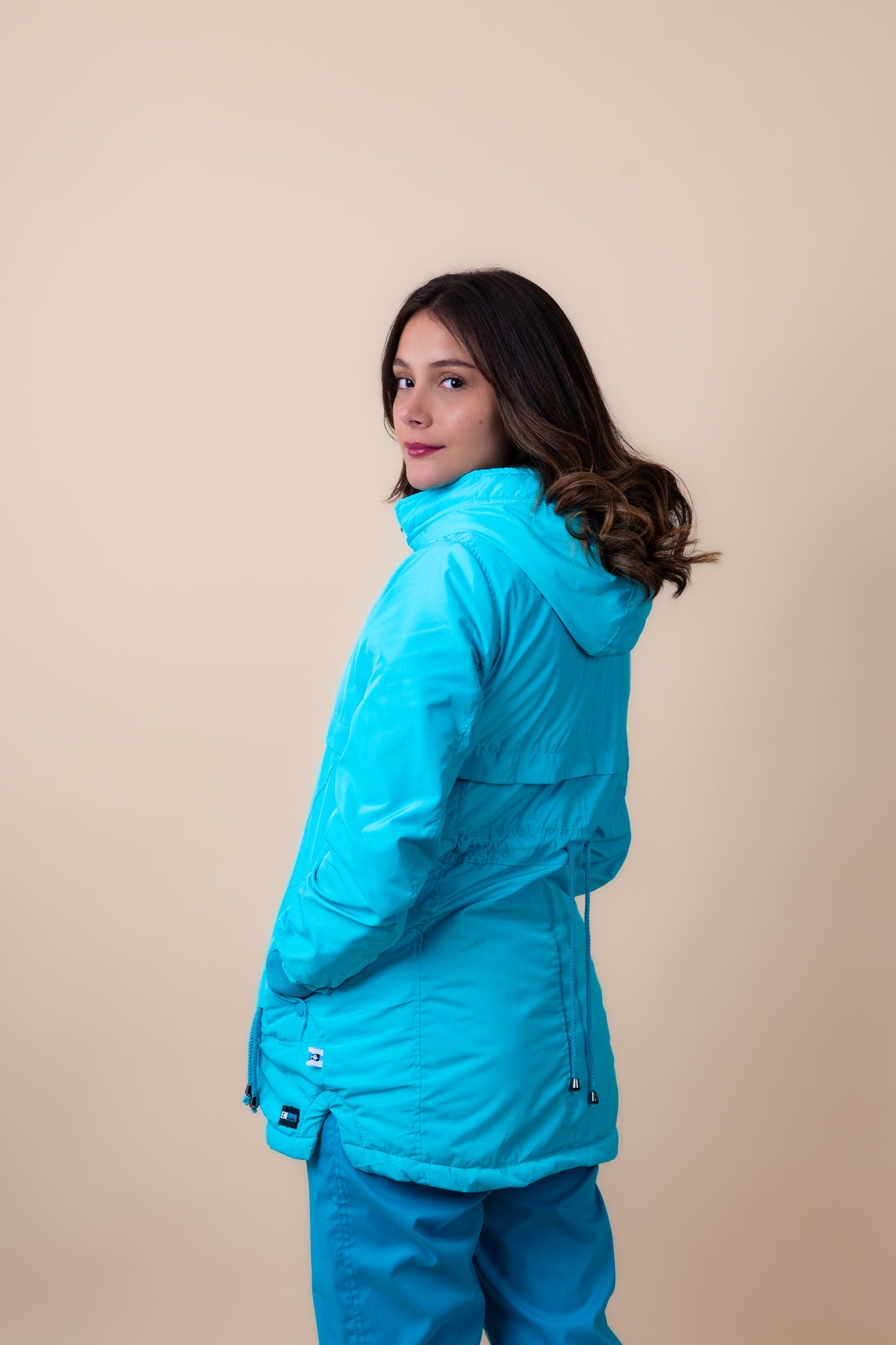 CASACA PARKA TURQUESA