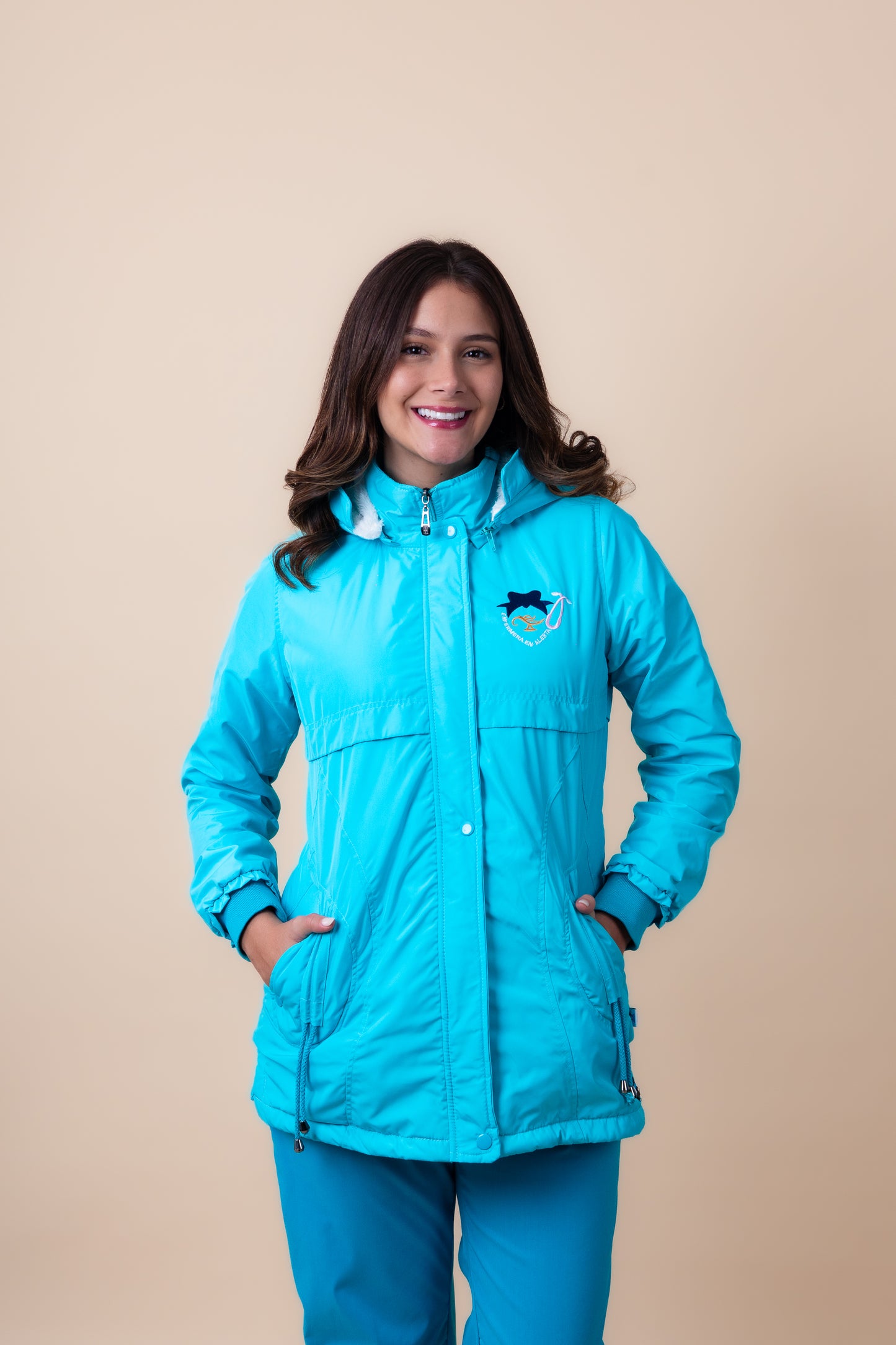 CASACA PARKA TURQUESA