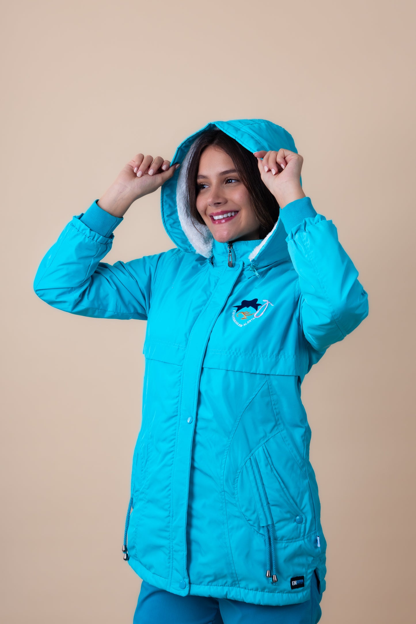 CASACA PARKA TURQUESA