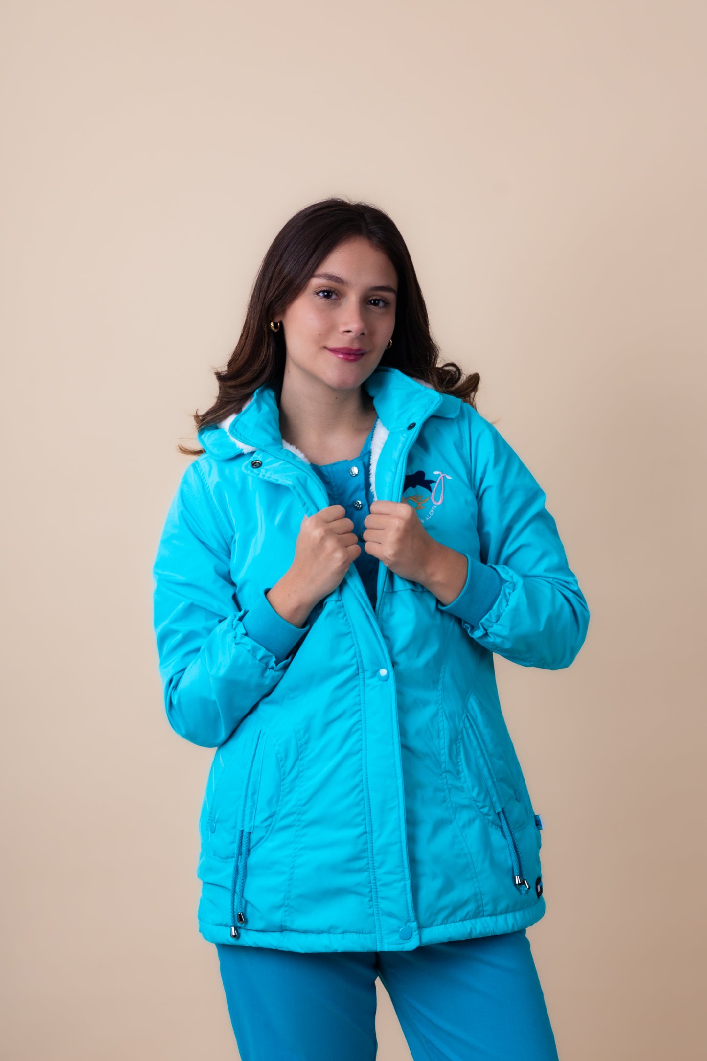 CASACA PARKA TURQUESA