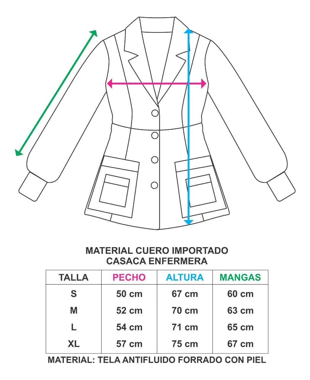 Casaca Azul Cuello Sastre (con forro)