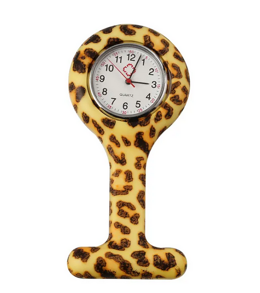 Reloj prendedor animal print